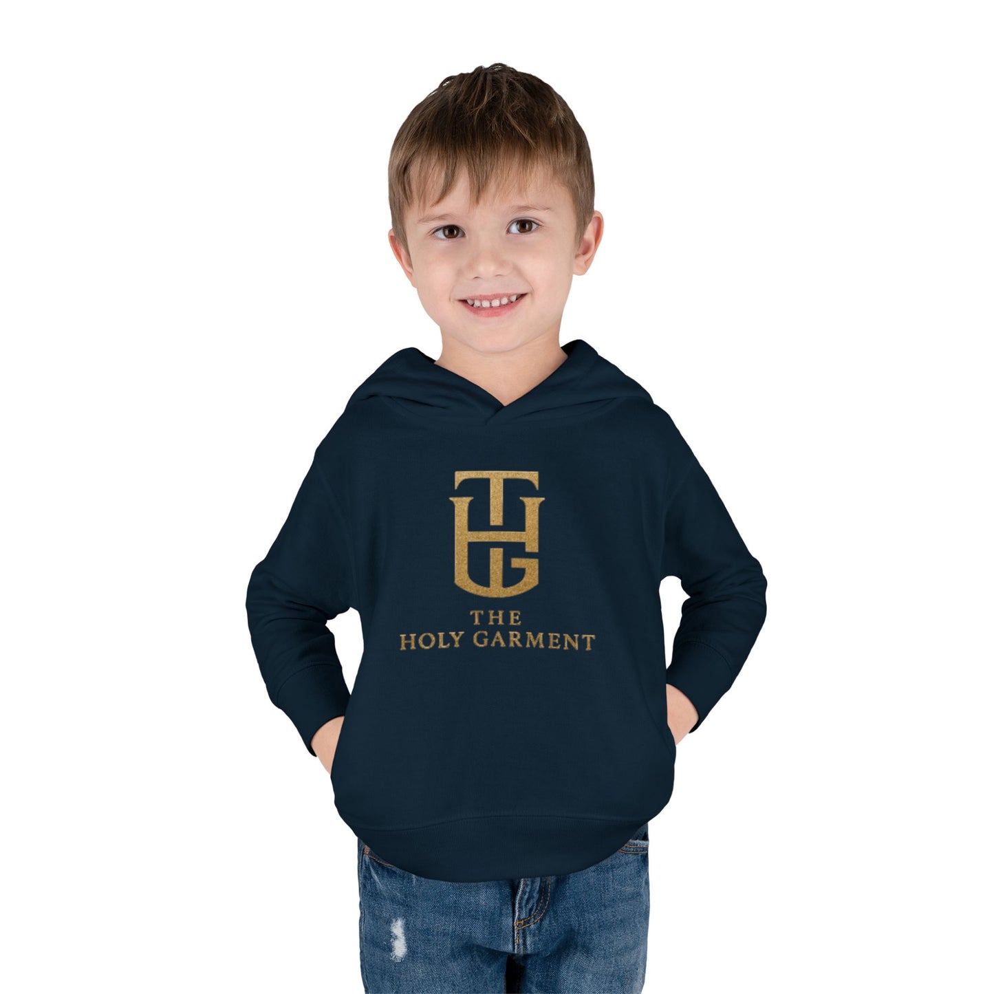 Toddler Hoodie - 'The Holy Garment' Gold Logo & Wings Pullover